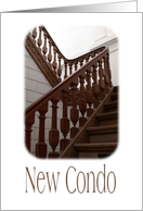 New Condo Announcement/Wooden Staircase card