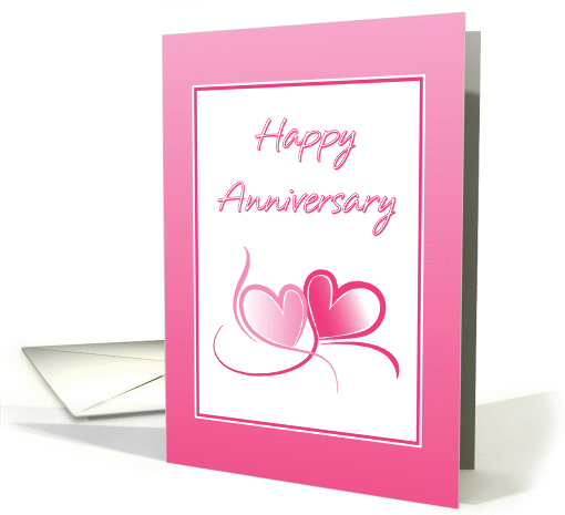 Happy Anniversary-Pink Hearts card (253461)