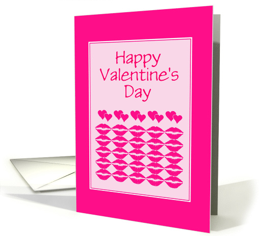 Happy Valentine's Day Hearts and Kisses/Custom card (253471)