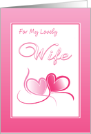Happy Valentine’s Day-For Wife-Hearts card