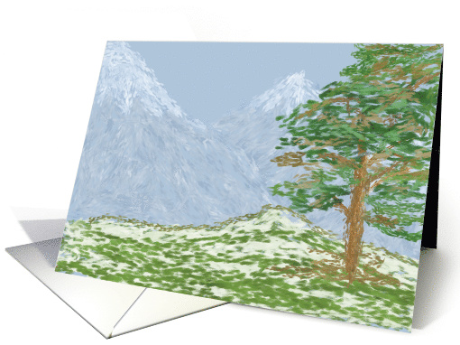Snow Capped Mountains Painted Look card (346707)