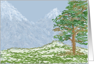 Snow Capped Mountains Painted Look card