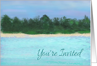 Island Painting Invitation-Beach Party card