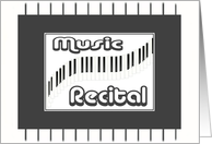 Keyboard Music Recital-Invitation card