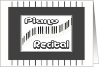 Piano Keys Recital-Invitation card