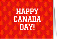 Maple Leaves On Canada Day card