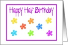 Happy Half Birthday-12 Step Recovery card