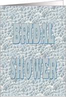 Bridal Shower Invitation-Beaded Wedding Dress with Blue Tint card