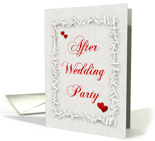 After Wedding Party-Hearts and Rice card (455944)