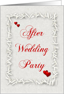 After Wedding Party-Hearts and Rice card