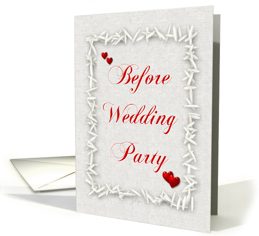 Before Wedding Party-Hearts and Rice-Elegant Background card (455946)