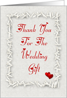 Thank You-Wedding Gift card