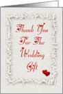 Thank You-Wedding Gift card