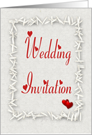 Wedding Invitation-Hearts `n Rice card