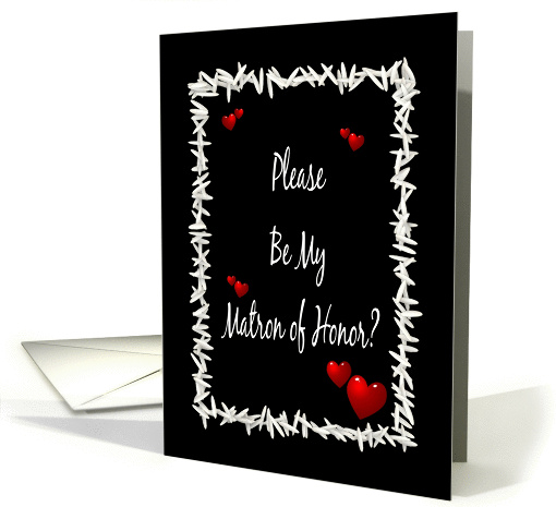 Matron Of Honor-Best Friend-Rice and Red Hearts On... (456505)