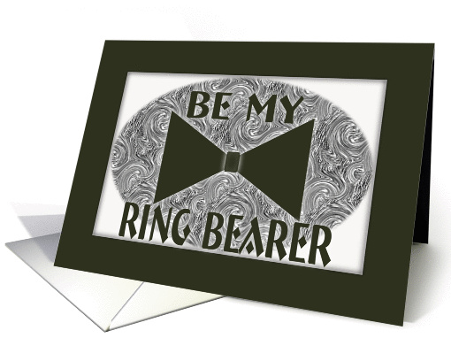 Be My-Ring Bearer-Black Bow Tie card (460175)