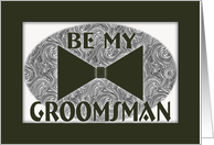 Be My Groomsman-Black Bow Tie card