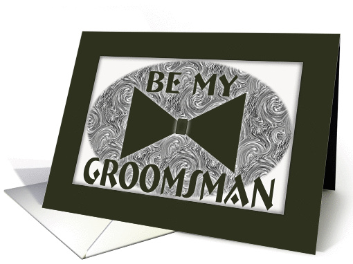 Be My Groomsman-Brother-Black Bow Tie card (460202)