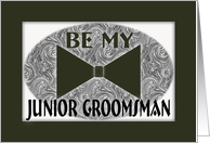 Be My Junior Groomsman-Black Bow Tie card
