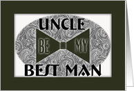 Best Man - Uncle - Black Bow Tie card