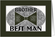 Best Man - Brother - Black Bow Tie card