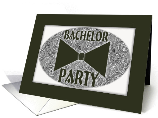 Black Bow Tie-Bachelor Party Invitation card (460375)