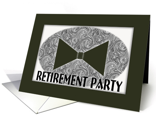 Black Biw Tie Retirement Party Invitation card (460845)