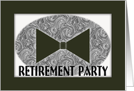 Black Biw Tie Retirement Party Invitation card