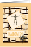Happy Halloween,Skeleton,Spider, card