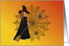 Halloween-Witch-Spiders-Web card