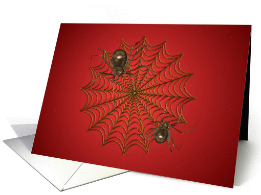 Spiders In Web-Haunted House Invitation card (500856)