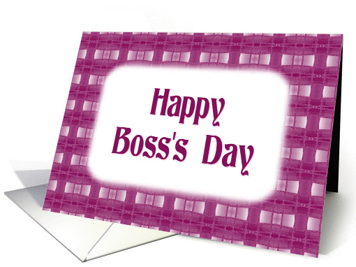 Happy Boss's Day-Pink-For Female Boss card (505337)