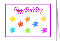 Happy Boss’s Day-Female Painted Flowers card