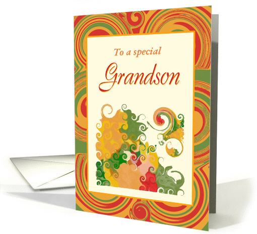 Thanksgiving-For Grandson-Autumn Colors card (523085)