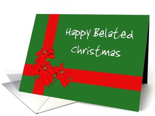 Christmas-Poinsettia-Belated-Custom card (536156)