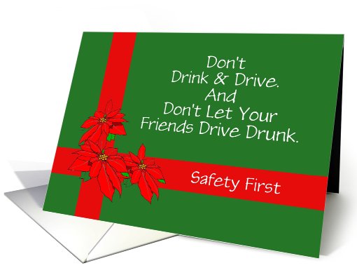 Christmas-Poinsettia-Safety Message-Custom card (536158)