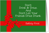 Christmas-Poinsettia-Safety Message-Custom card
