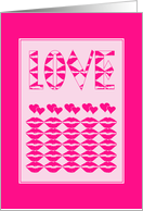 Valentine-I Love You-Hearts and Kisses card