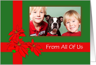 Christmas-All of Us-Poinsettias-Ribbon-Custom Card