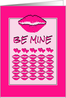 Be My Valentine Hearts/Lips/Kisses card