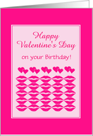 Valentine’s Day Birthday Hearts and Kisses/Custom card