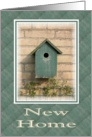 New Home-Green Bird House card