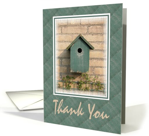 Thank You-Hospitality-Bird House card (543702)