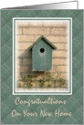 Congratulations-New Home-Bird House card