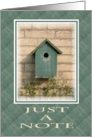 Note-Bird House-Blank card