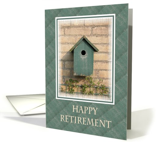 Happy Retirement-Bird House card (545802)
