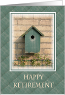 Employee Retirement-Bird House card