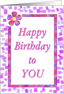 12 Step-Birthday With Cute Flower And Confetti card
