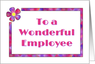 Business 60s Flower For Employee card