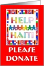 Please Donate-Helping Hands-Haiti-Flags card